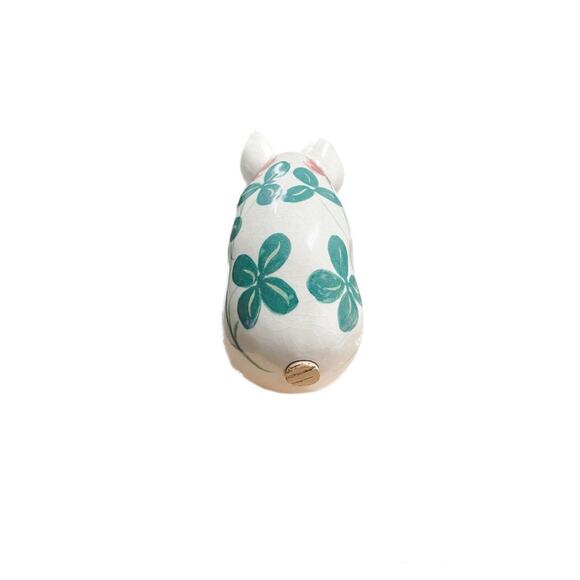 Porcelain Pig Figurine Hand Painted Clover Pottery - Picture 6 of 8